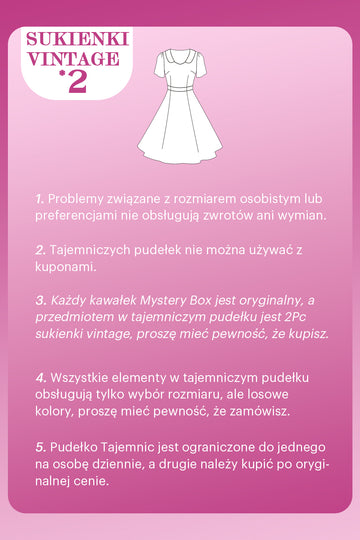 ZAPAKA TAJEMNICZE PUDEŁKO z 2Pc Sukienki Vintage